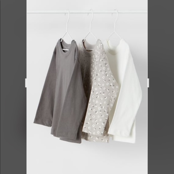 Zara Kids Three Packs print T-Shirt long sleeve - grays boy/gi… - Picture 2 of 3